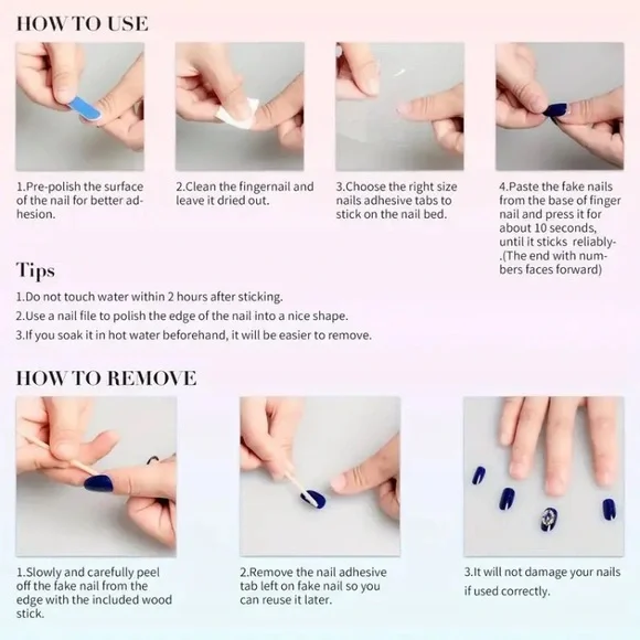[L] 🎀 10Pcs Handmade Wearable Press on Nails Short Luxury Designer Tweed French - Picture 3 of 5